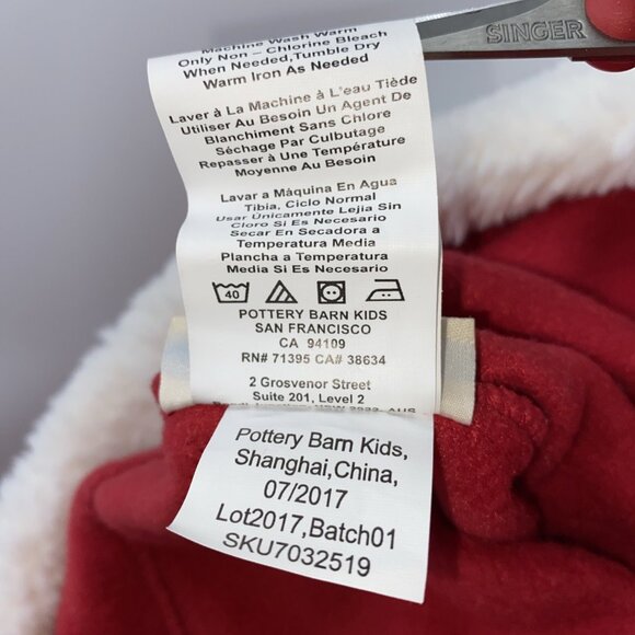 Pottery Barn Kids Alyssa Large Red Fleece Santa Bag Sack Christmas Stocking - Picture 14 of 16